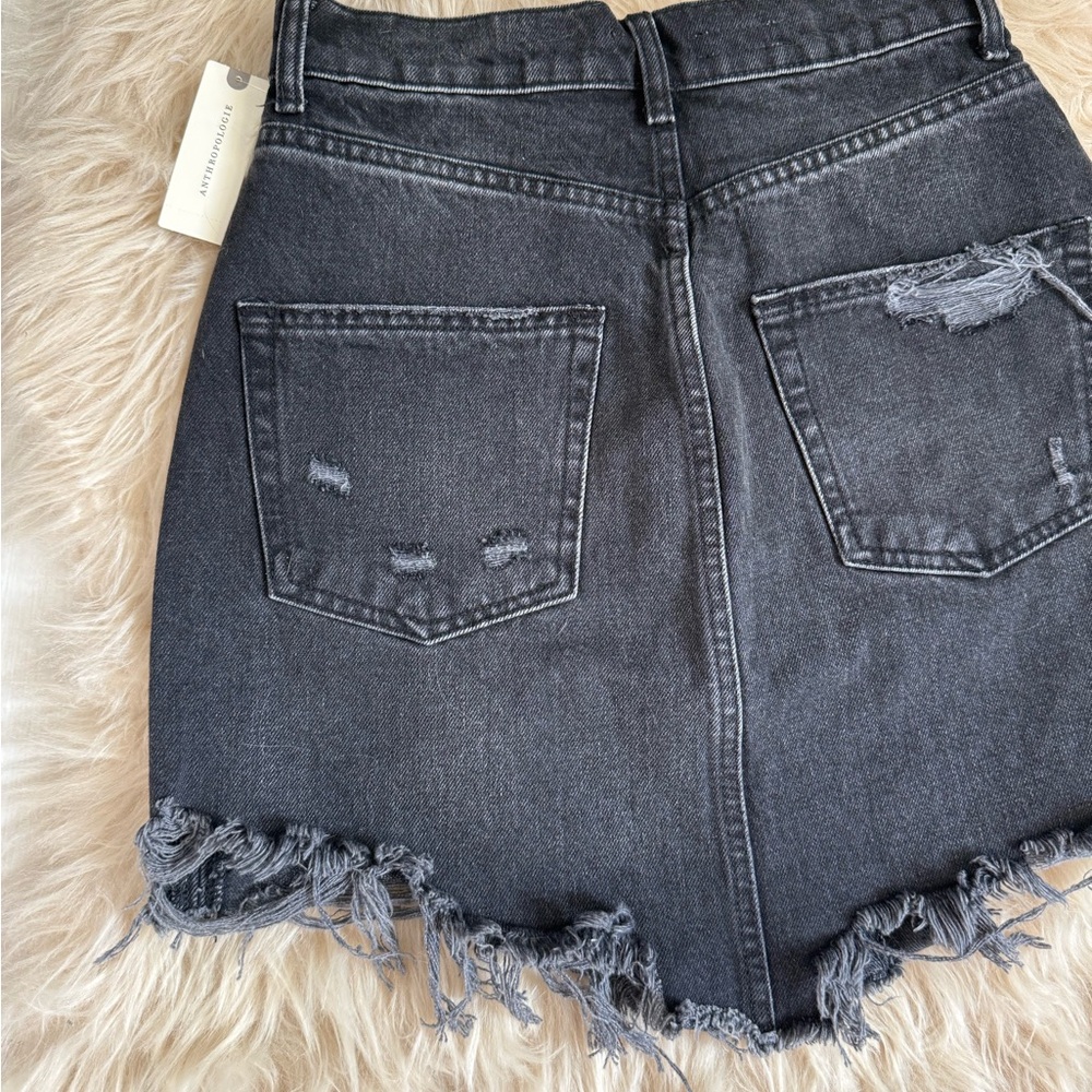 NWT Anthropologie Pilcro Destroyed Denim Mini Skirt - Picture 13 of 14